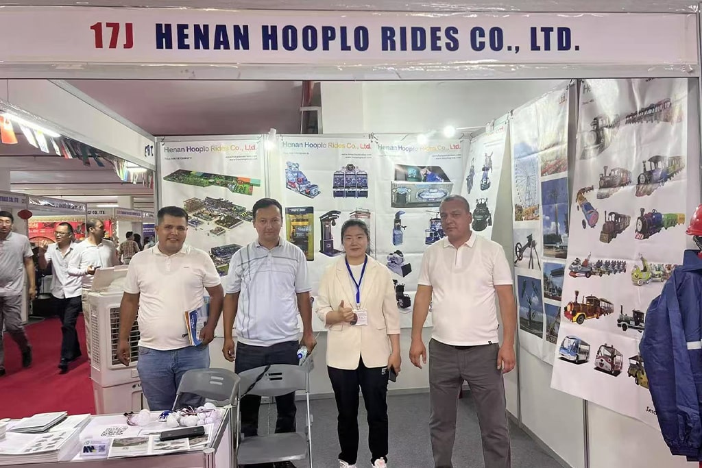 Customers exploring our amusement park rides for sale and seeking more product information