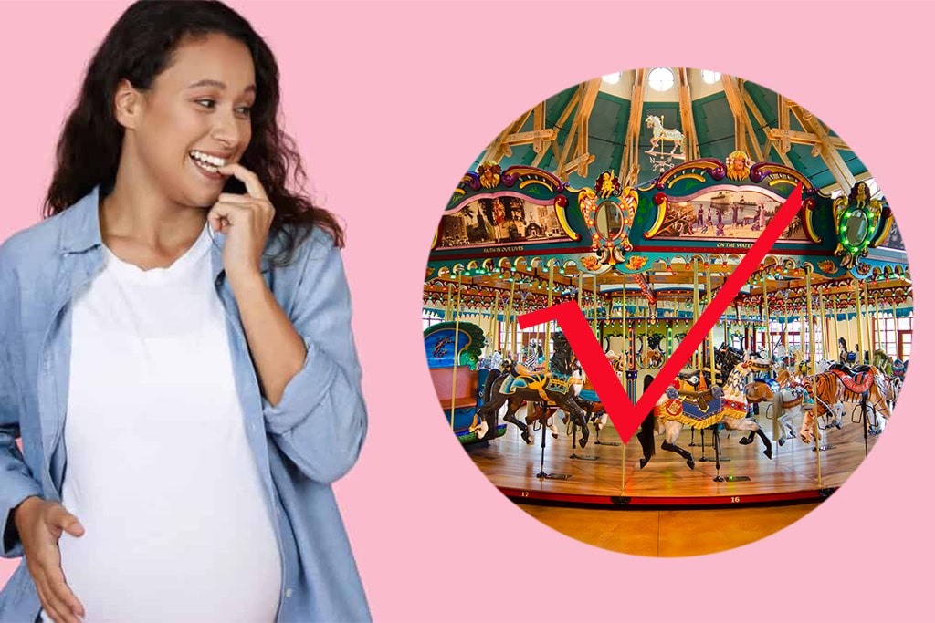 Family-friendly amusement rides that are safe for pregnant women