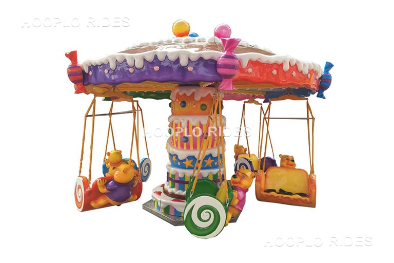 Mini swing carousel with colorful candy theme