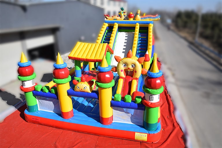Colorful Inflatable Castle with Slide