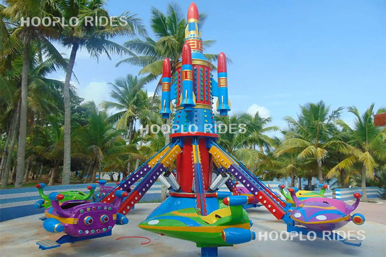 Classic self-control plane ride installed in a Thailand amusement park, photographed after successful installation at the customer’s venue.