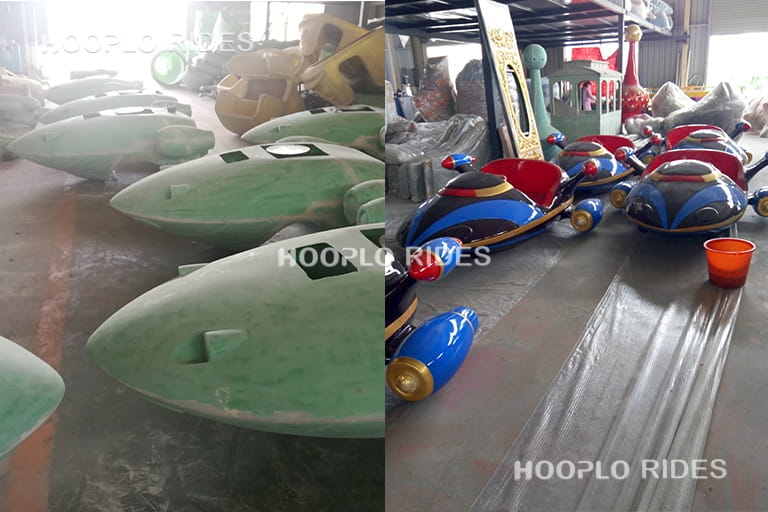 Cabin molds and finished self-control plane cabins, showcasing precision craftsmanship and consistent quality.