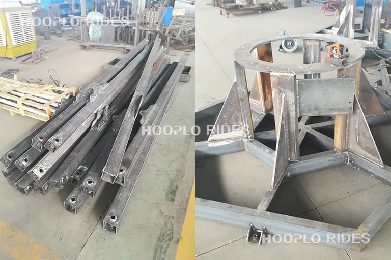 High-quality steel materials used for manufacturing self-control plane ride, ensuring durability and structural safety.